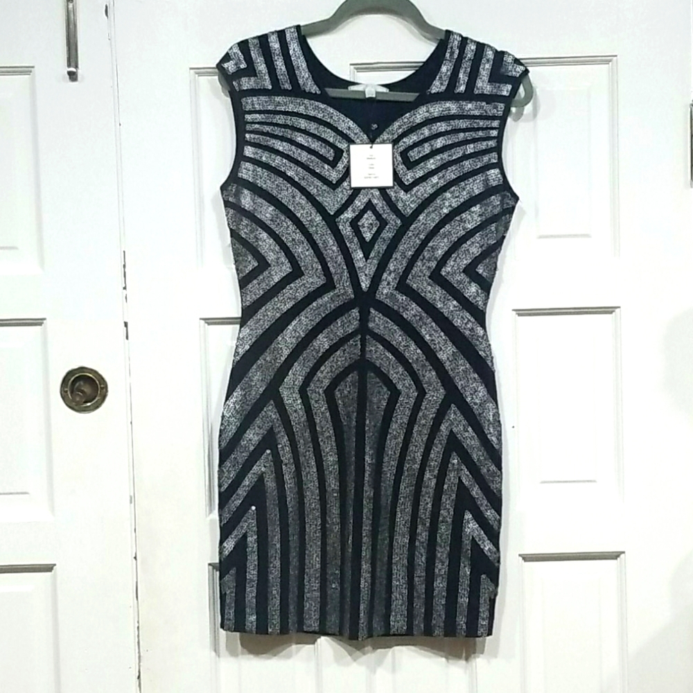 💜🎉💜~HP!!!~💜🎉💜 NWT Romeo & Juliet Couture Black Silver Dress